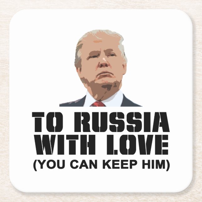 Till Ryssland med Kärlek Underlägg Papper Kvadrat (Framsidan)