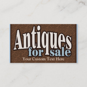 Till salu antikviteter. Collectibles. Anpassade Visitkort