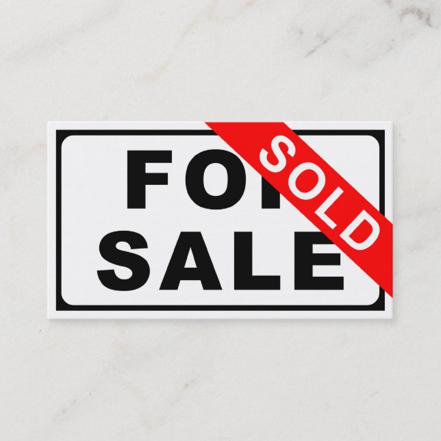 TILL SALU/SOLD underteckna Visitkort (Framsida)