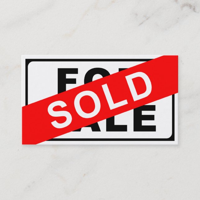 TILL SALU/SOLD underteckna Visitkort (Framsida)