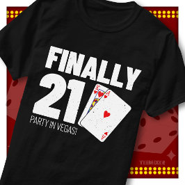 Till sist 21 Vegas Födelsedagsfest Matchande Sälls T Shirt