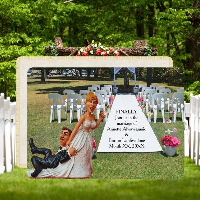 Till sist, få ett fåtal Wed-inbjudningar Inbjudningar (Finally Getting Wed Funny Couple Invitation)