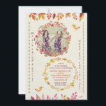 Till sist Höst Foto Inbjudan<br><div class="desc">En förtjusande höstlig design med färgglada blad,  fåglar och två kransar - en för att hålla ditt foto och en för din festinformation.</div>