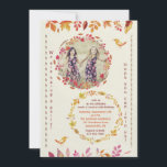 Till sist Höst Foto Inbjudan<br><div class="desc">En förtjusande höstlig design med färgglada blad,  fåglar och två kransar - en för att hålla ditt foto och en för din festinformation.</div>