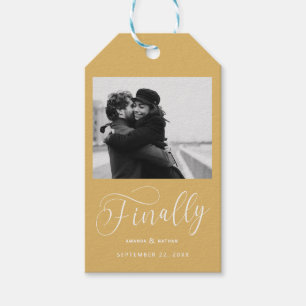 Till sist minimalistisk bröllopsfotografi Spara da Presentetikett