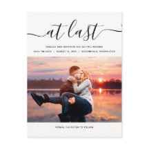 Till sist Modernt manus Elegant foto Spara datum