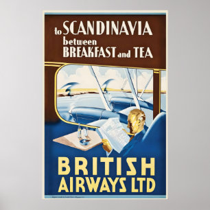 Till Skandinavien Norge Sverige Finland Skidåkning Poster