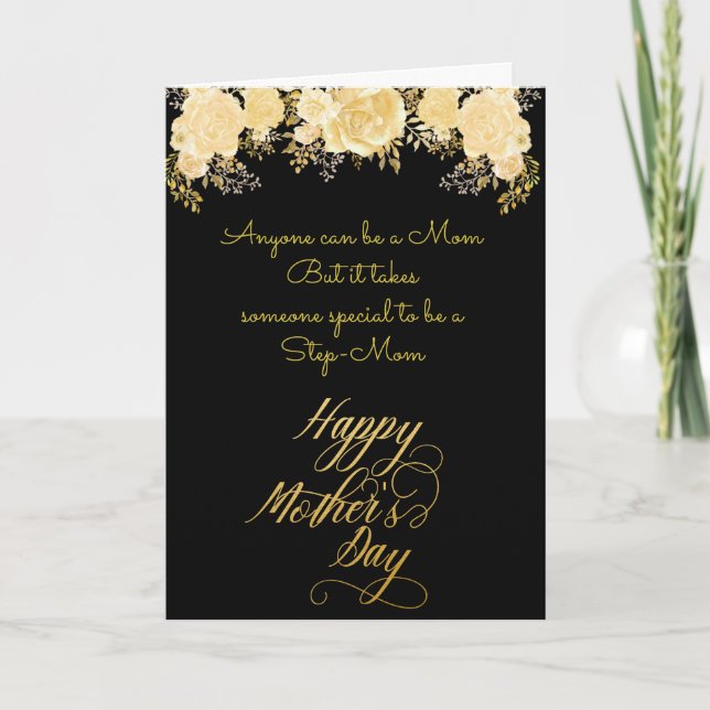 Till Steg-Mamma Mor Speciella Mors dag Helgkort (Framsida)