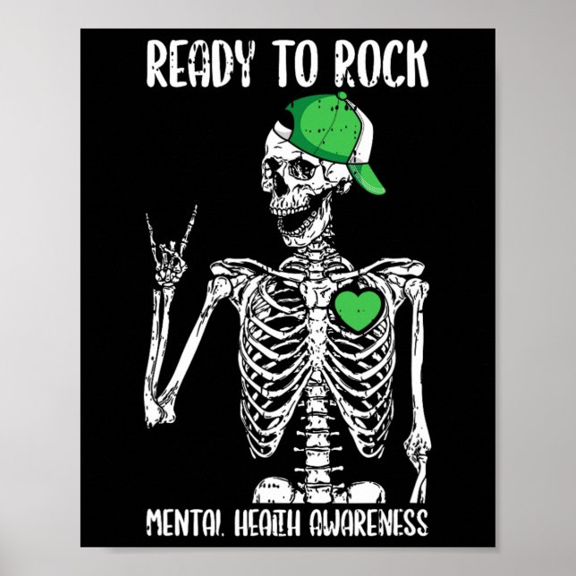 Till Sten, Mental Health Awareness Skeleton Sten H Poster (Framsidan)