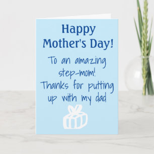 Till Step-Mamma Funny Lycklig Mors dag Helgkort