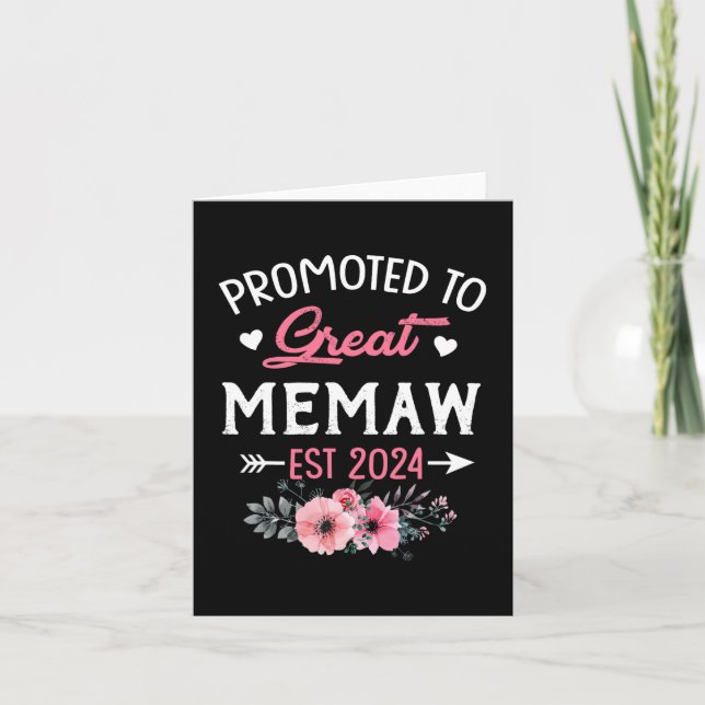 Till Stora Memaw Est 2024 Blomma Kort (Framsida)