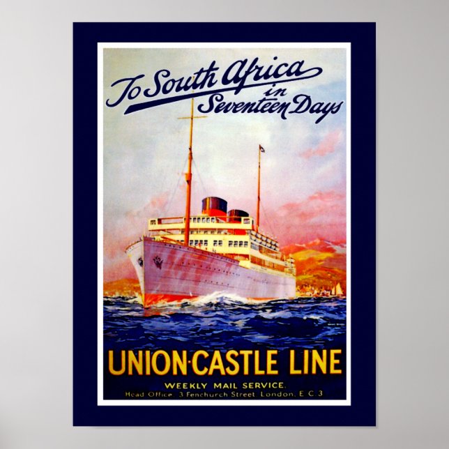 Till syd-Afrika om 17 dagar Poster (Framsidan)