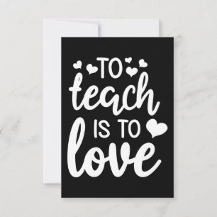 Till Teach är till Kärlek Alla hjärtans dag Gift L Tack Kort