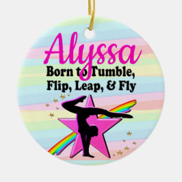 TILL TUMBLE, FLIP, LEAP OCH FLY JULGRANSPRYDNAD KERAMIK