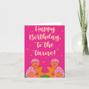 Till Twillingarna: Hjärtat Birthday Card Kort