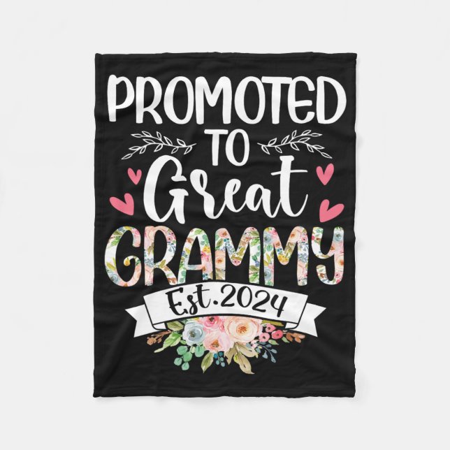 Till Underbar grammy Est 2024 Mors dag Fleecefilt (Framsidan)