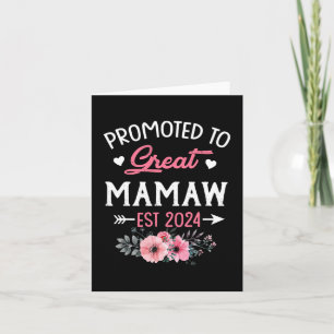 Till Underbar Mamaw Est 2024 Flower Kort