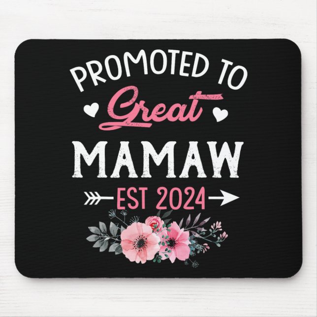 Till Underbar Mamaw Est 2024 Flower Musmatta (Framsidan)