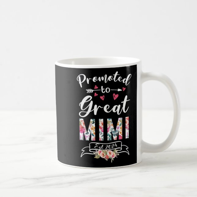 Till Underbar Mimi Est 2024 Mors dag blomma Kaffemugg (Höger)