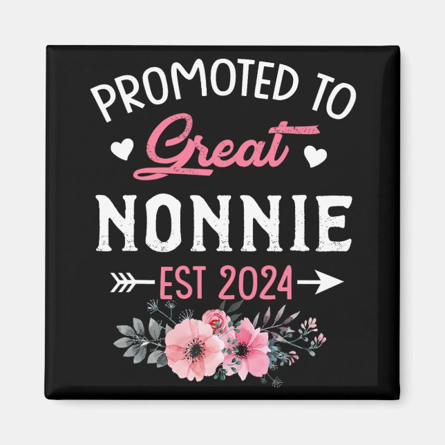 Till Underbar Nonnie Est 2024 Flower Magnet (Framsidan)