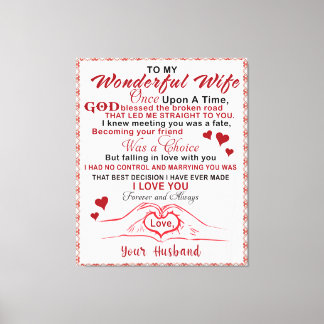 Till underbara fru Jag visste att det var ett öde Canvastryck