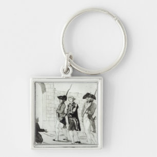 Till vad vi har förminskats av fyrkantig silverfärgad nyckelring