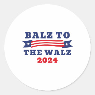 till valet i Walz 2024 Kamala Harris Tim Waltz Runt Klistermärke