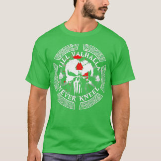 Till Valhalla Kneel Viking Version designer T Shirt