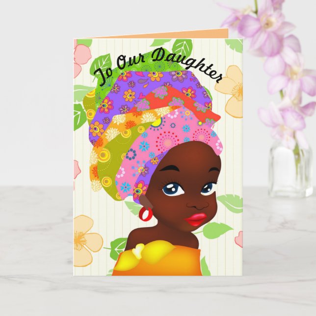 Till vår dotter Afrikas flickfödelsedag Kort (Orkide)