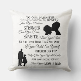 Till vår dotter från Mamma & Pappa Kudde