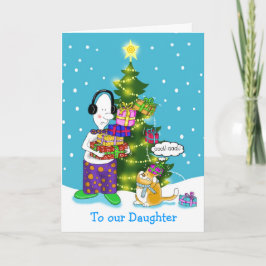 Till vår dotter god jul helgkort