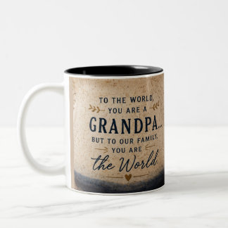 Till Vår Familj Är Du Världen Farfar Mugg Design