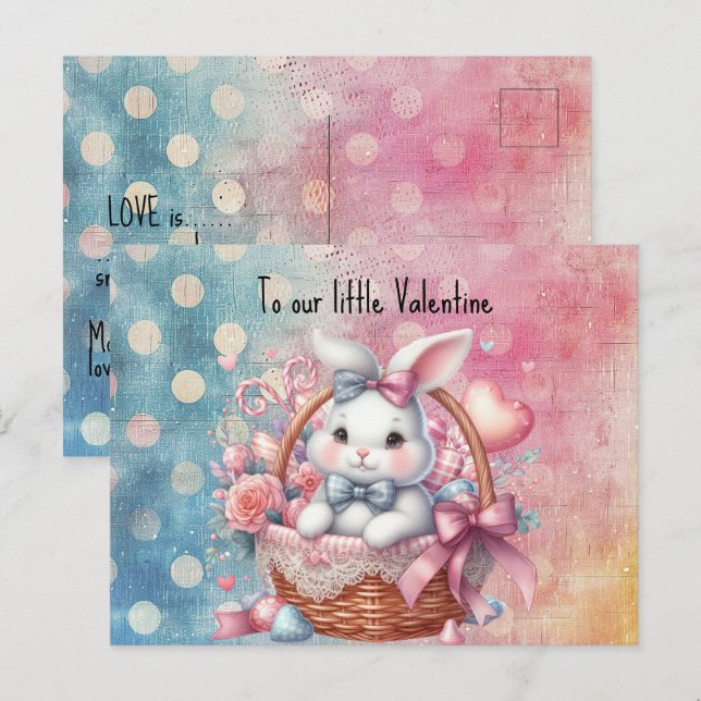 Till vår lilla Valentine Vykort (Fram/baksida)