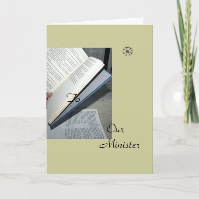 Till vår minister kort (Framsida)