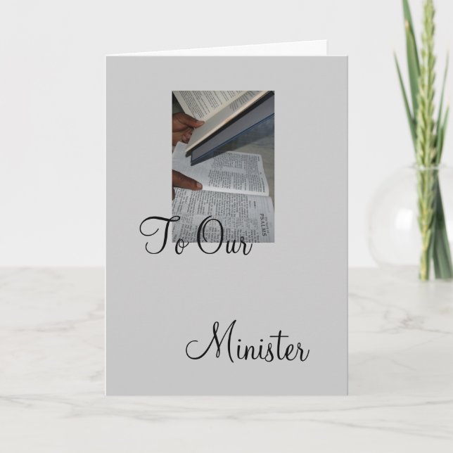 Till vår minister tack kort (Framsida)