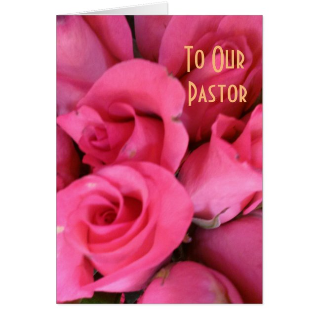 Till vår pastor hälsningskort (Framsidan)