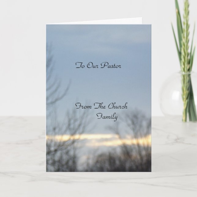 Till vår pastor kort (Framsida)