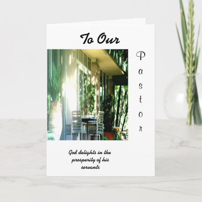 Till vår pastor tack kort (Framsida)