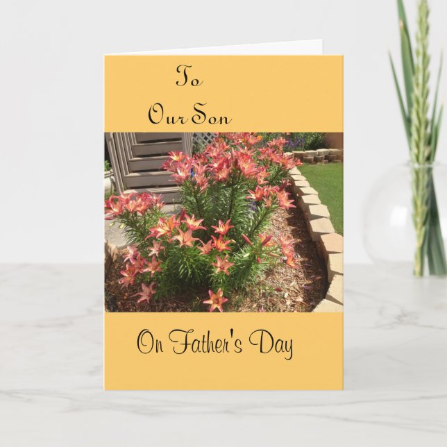 Till vår son, på Fars dag Kort (Framsida)