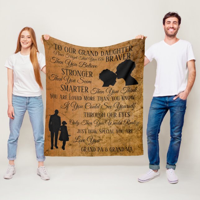 Till vår stora dotter fleecefilt (På plats)