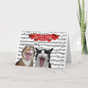 Till våra katter helgkort