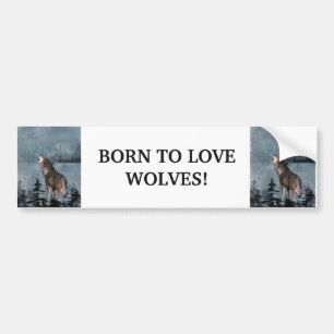 TILL VARGAR I KÄRLEK, VARG ANIMAL QUOTE ART BILDEKAL