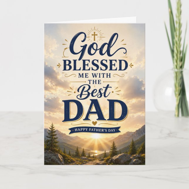 Till världen är du en pappa Fars dag-kort Kort (Framsida)