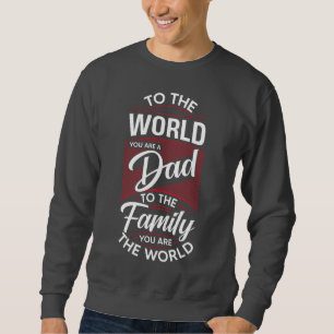 Till världen är ni en ❤️ för Pappa 🌍 Lång Ärmad Tröja