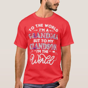 till världen du är mormor-födelsedag söt ord t shirt