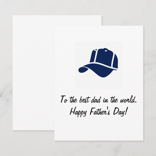 Till världens bästa pappa. Glad fars dag Anteckningskort (Fram/baksida)