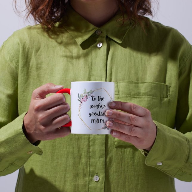 till världsmästare MAMMA Blommigt Mors dag Mugg (Skapare uppladdad)