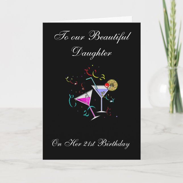 TILL VÅRT 21ST FÖDELSEDAGKORT för HÄRLIG FLICKA Kort (Framsida)
