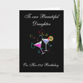 TILL VÅRT 21ST FÖDELSEDAGKORT för HÄRLIG FLICKA Kort