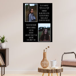 Till vårt dotterfotokollage för dottermeddelande poster